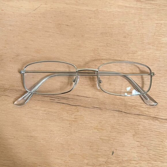 silver trim clear lens sunglasses - Picture 1 of 8
